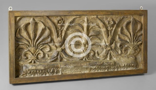 Cast of stylized lotus-and-palmette frieze above tulip-and-dart cyma reversa, late 18-early 19 cent. Creator: Unknown.