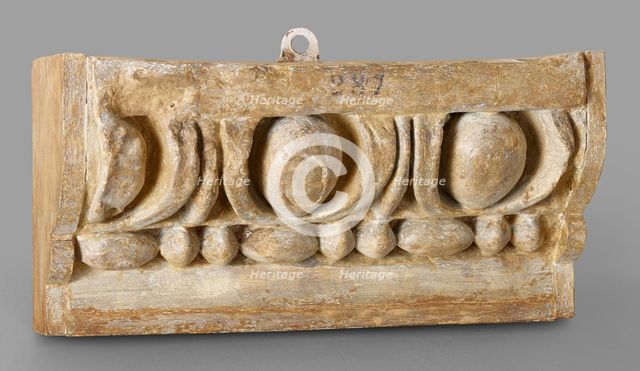 Cast showing egg-and-dart above bead-and-reel from lower cornice, 19th century. Creator: Unknown.
