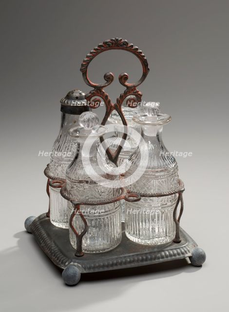Castor Set And Stand, c1820-40. Creator: Unknown.