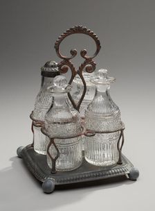 Castor Set And Stand, c1820-40. Creator: Unknown