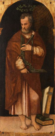 Castorius. From the Polyptych of the Four Crowned Martyrs, 1552. Creator: Badile, Antonio (1518-1560)