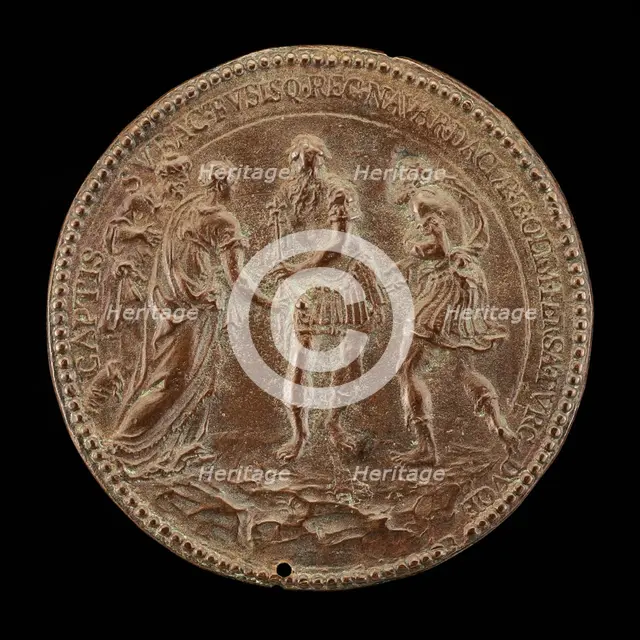 Castaldi in Armor with Other Figures [reverse], mid 16th century. Creator: Annibale Fontana.