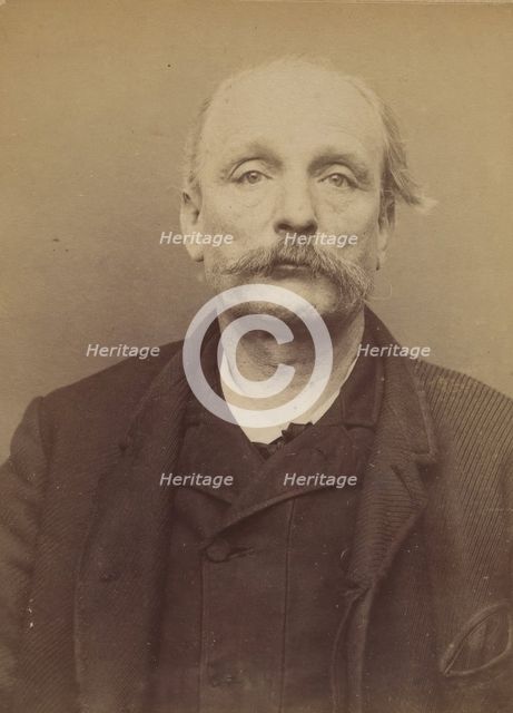 Castallou. Charles. 53 ans, né le 4/10/41 à Paris IIe. Tapissier. Anarchiste. 16/3/94., 1894. Creator: Alphonse Bertillon.