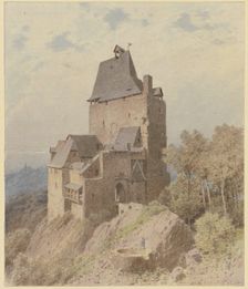 Castel on high mountain, 1884. Creator: Carl Theodor Reiffenstein