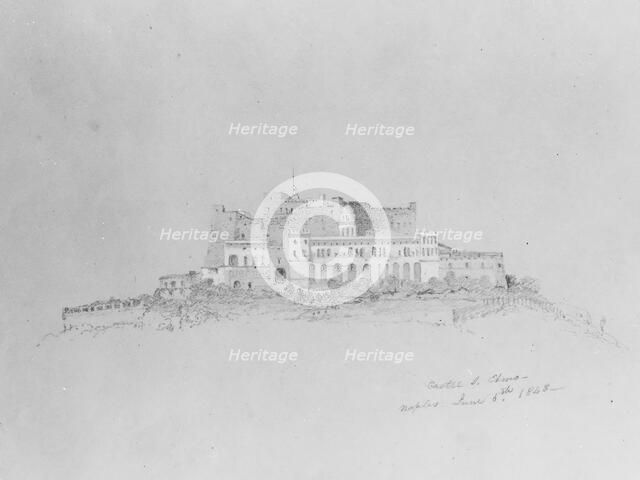 Castel San Elmo (from Cropsey Album), 1848. Creator: Jasper Francis Cropsey.