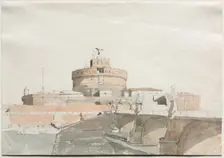 Castel Sant Angelo. Creator: Thomas Ender (Austrian, 1793-1875)