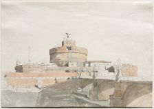 Castel Sant Angelo. Creator: Thomas Ender (Austrian, 1793-1875)