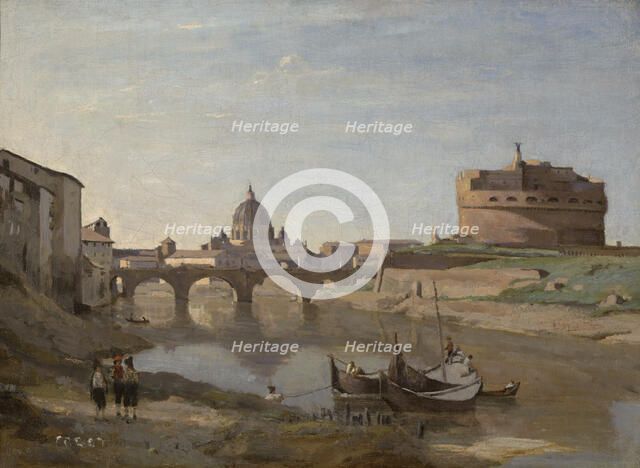 Castel Sant'Angelo, Rome, c1830-32. Creator: Jean-Baptiste-Camille Corot.