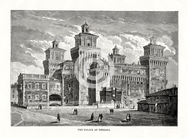 Castello Estense, Ferrara, Italy, 1879. Artist: Unknown