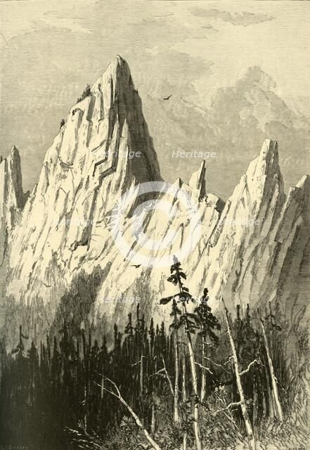 'Castellated Rock', 1872.  Creator: John Filmer.