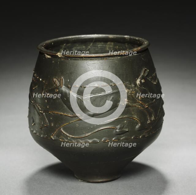 "Caster Ware" Vase with Hunt Scene, mid 100s. Creator: Unknown.