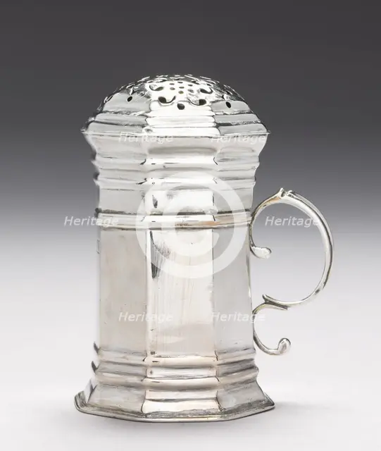 Caster with Lid , c. 1720. Creator: Andrew Tyler (American, 1692-1741).