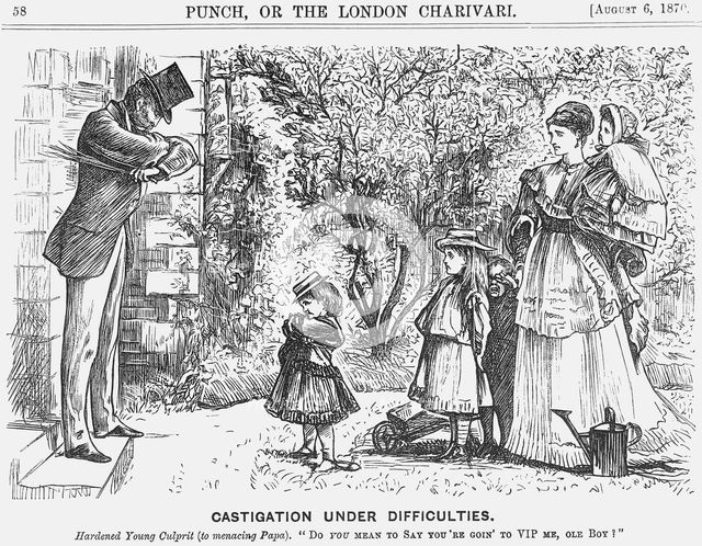 'Castigation Under Difficulties', 1870. Creator: Unknown.