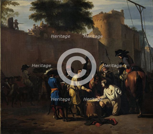 Casting the Dice for Life or Death, 1680-1720. Creator: Jan van Huchtenburg.