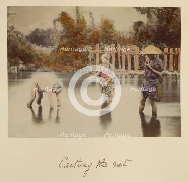 Casting the net, about 1873-1883. Creator: Shinichi Suzuki I.