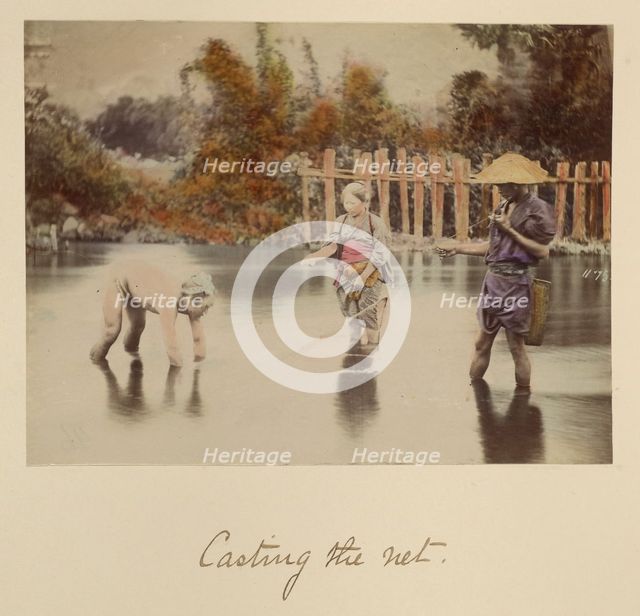 Casting the net, about 1873-1883. Creator: Shinichi Suzuki I.