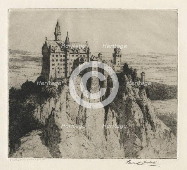 Castle Neuschwanstein, late 1800s-early 1900s. Creator: George Percival Gaskell (British, 1868-1934).