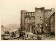 Castle of Alba de Tormes (Salamanca) with scenes of life and traditional costumes of the time