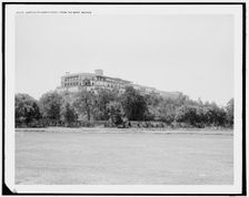 Castle of Chapultepec from the west, Mexico, between 1880 and 1897. Creator: William H. Jackson
