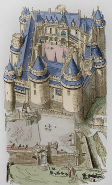 Castle of Pierrefonds, France, dated 1397, c1858-1885, (1887). Creator: Unknown