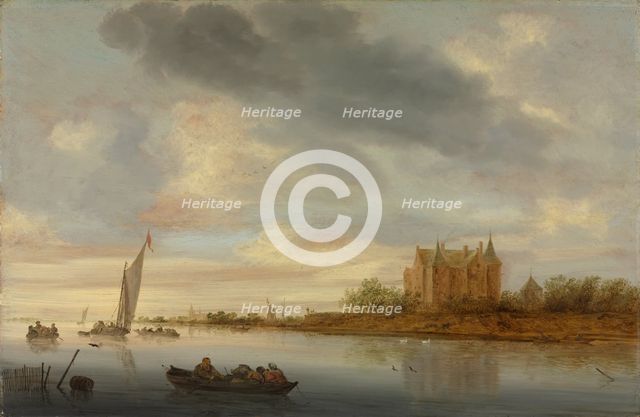 Castle on a River, 1644. Creator: Salomon van Ruysdael (Dutch, 1602-1670).