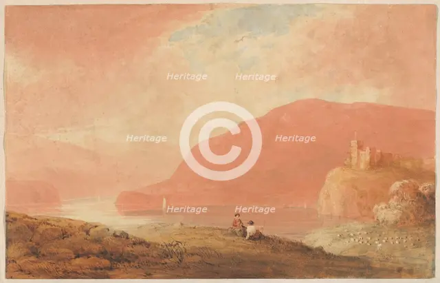 Castle on a River, early 19th century. Creator: Robert Walter Weir.