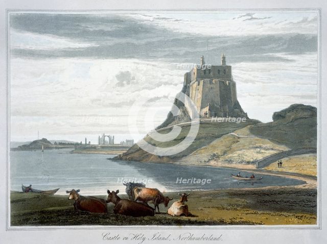 'Castle on Holy Island, Northumberland', 1822. Creator: William Daniell.