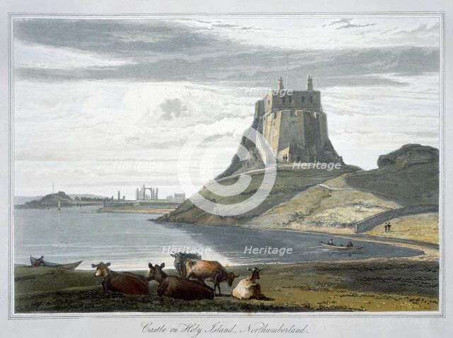 'Castle on Holy Island, Northumberland', 1822. Artist: William Daniell