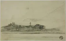 Castle on Shore, n.d. Creator: Thomas Girtin