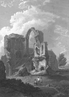 Castle Acre Priory, 1801. Artist: J Landseer