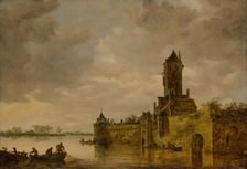Castle by a River, 1647. Creator: Jan van Goyen