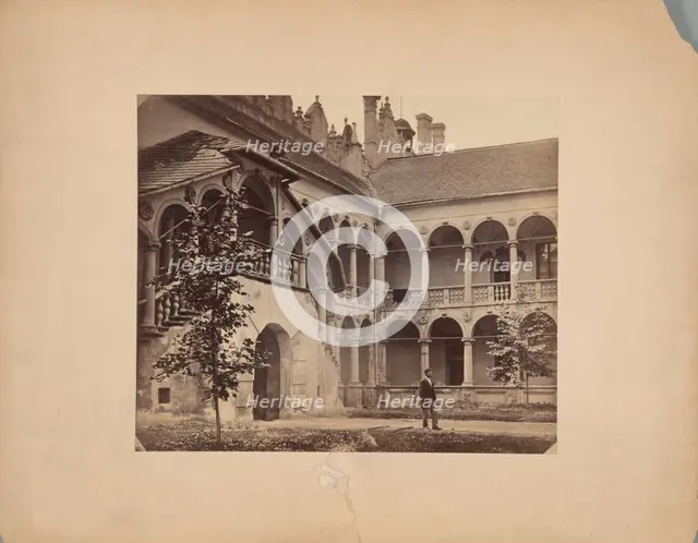 Castle courtyard, Baranów Sandomierski, 1890-1898. Creator: Unknown.