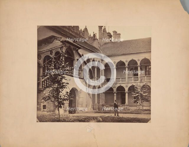 Castle courtyard, Baranów Sandomierski, 1890-1898. Creator: Unknown.