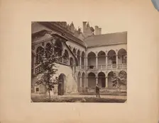 Castle courtyard, Baranów Sandomierski, 1890-1898. Creator: Unknown