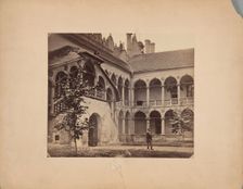 Castle courtyard, Baranów Sandomierski, 1890-1898. Creator: Unknown