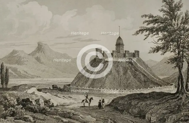 Castle, Erzurum, Ancient Armenia, 1838.  Creator: Samuel Cholet.