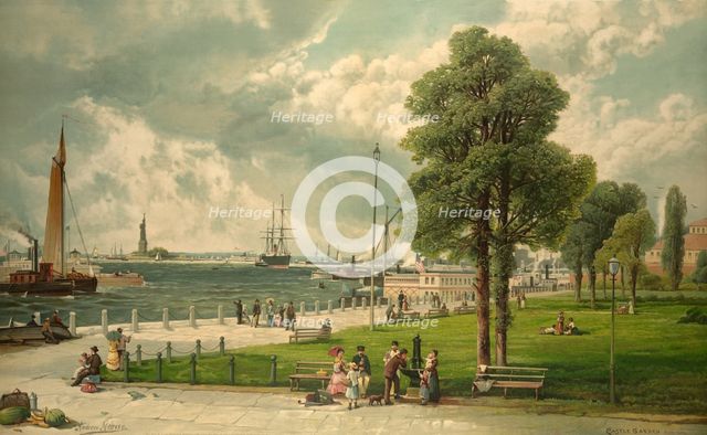 Castle Garden, New York, pub. 1887. Creator: Andrew Melrose (1860 - 1928).