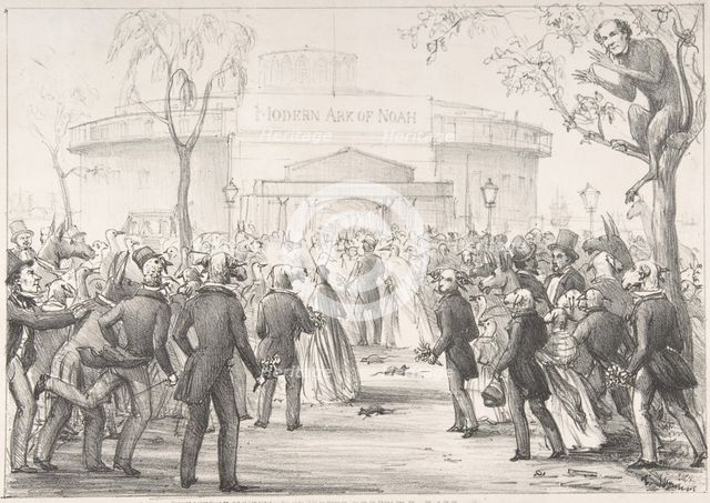 Castle Gardens, The Second Deluge, First Appearance of Jenny Lind in America, 1850., 1850. Creator: Anon.