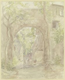 Castle gate of Eppstein castle, c1850-1900. Creator: Peter Becker