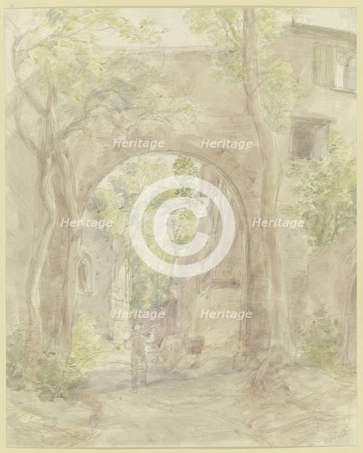 Castle gate of Eppstein castle,  c1850-1900. Creator: Peter Becker.