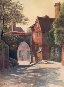 Castle Gateway and Museum, Guildford 1911, (1914). Artist: James S Ogilvy