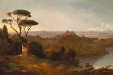 Castle Gondolfo, Lake Albano, Italy, 1852. Creator: Christopher Pearse Cranch