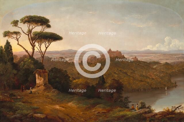 Castle Gondolfo, Lake Albano, Italy, 1852. Creator: Christopher Pearse Cranch.