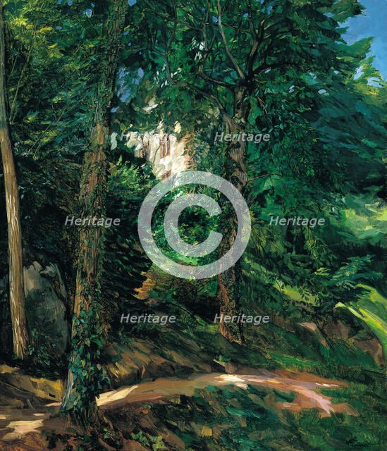 Castle Grounds in Lichtenberg in Odenwald, 1900. Artist: Trübner, Heinrich Wilhelm (1851-1917)