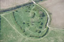 Castle Hill at Swine, the remains of a medieval motte, East riding of Yorkshire, 2016. Creator: Dave MacLeod