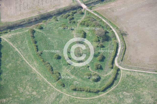 Castle Hill at Swine, the remains of a medieval motte, East riding of Yorkshire, 2016. Creator: Dave MacLeod.