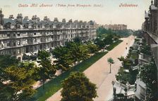 Castle Hill Avenue. (Taken from Wampachs Hotel). Folkestone late 19th-early 20th century