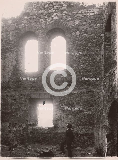 Castle - interior of a room in the upper castle, Bedzin, 1924. Creator: A Karczewski.