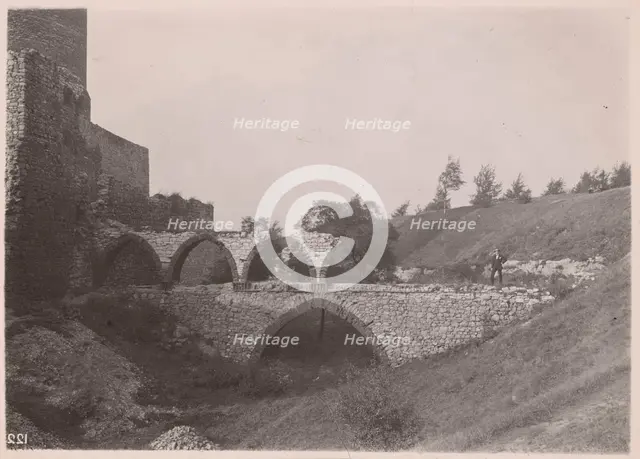 Castle - ruins of the two-storey arcade bridge, Bedzin, 1924. Creator: A Karczewski.