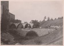 Castle - ruins of the two-storey arcade bridge, Bedzin, 1924. Creator: A Karczewski